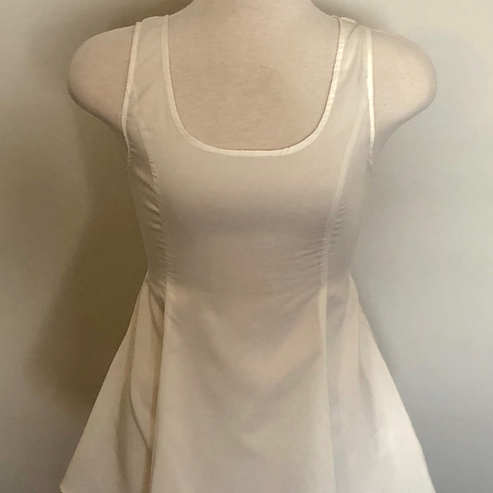 Very J Sleeveless White Hi-Low Top